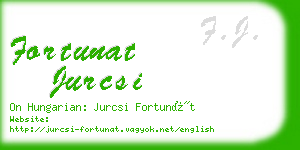 fortunat jurcsi business card